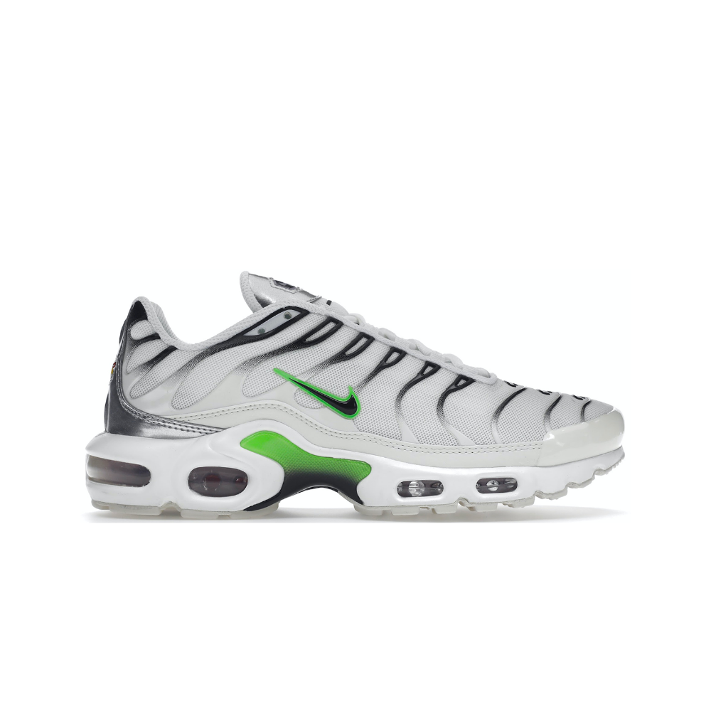 Toestemming Gehoorzaam pit Nike Air Max Plus White Neon Metallic Silver - YOUR RESELL PLUG – YOUR  RESELL PLUG©